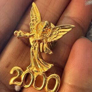 Vintage Gold Angel Pin 2000